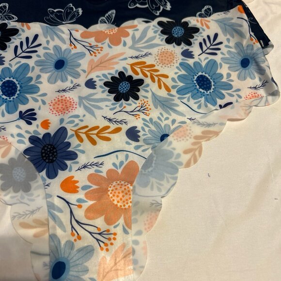 Morvia 3pk Floral Blue Colors High Leg Woman’s panties XXL Lingerie Seamless - Picture 3 of 10